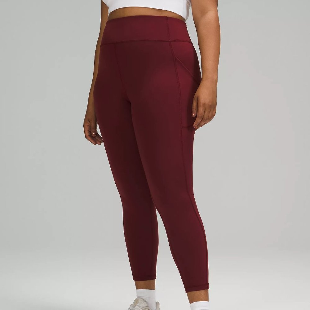 Lululemon Invigorate High-Rise Tight 25" Red Merlot Leggings